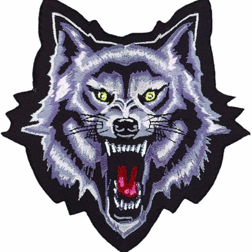 Lethal Threat Unisex Wolf Attach 10-1/4" x 11" Patch, LT30037